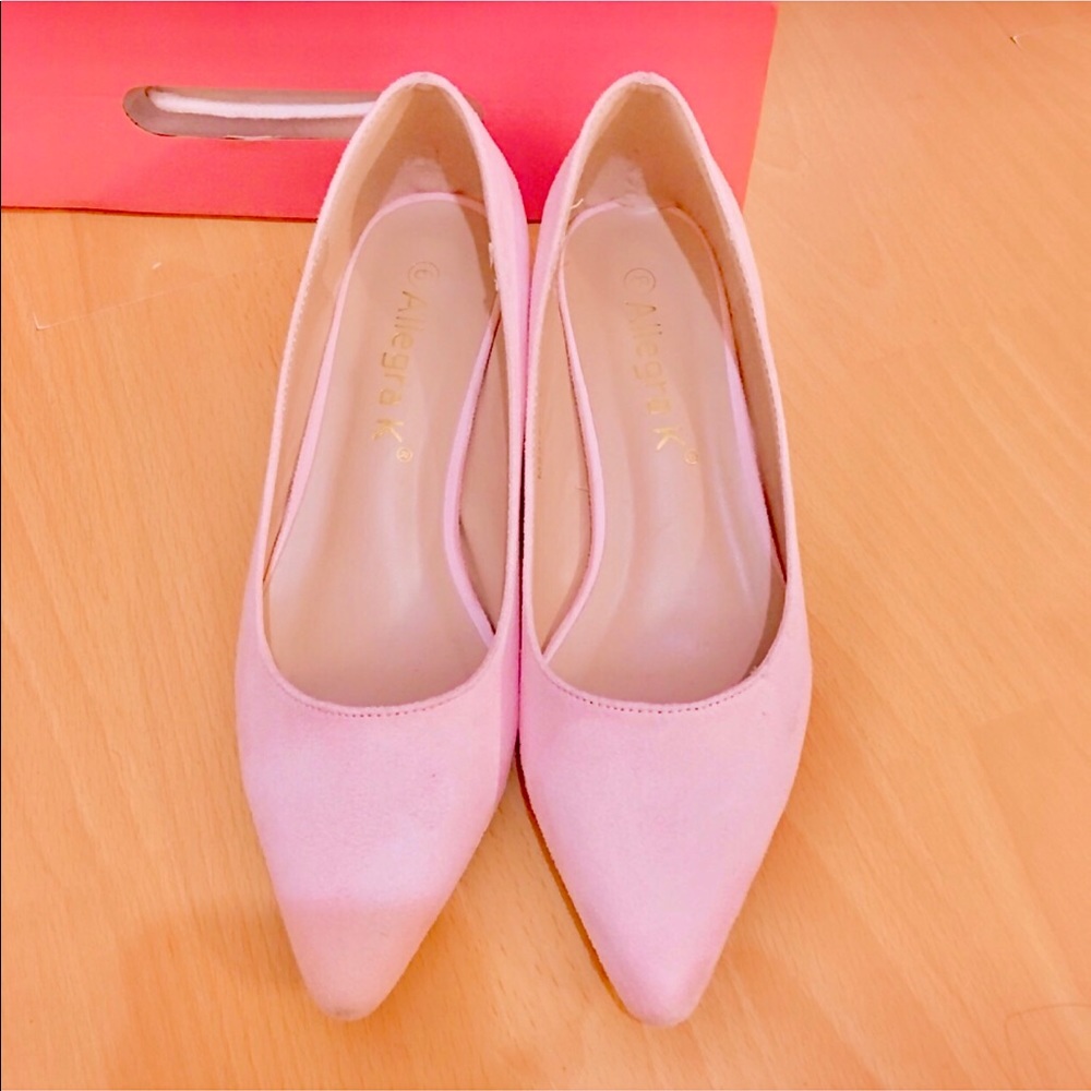 Suede Pink Pointed Toe Pumps